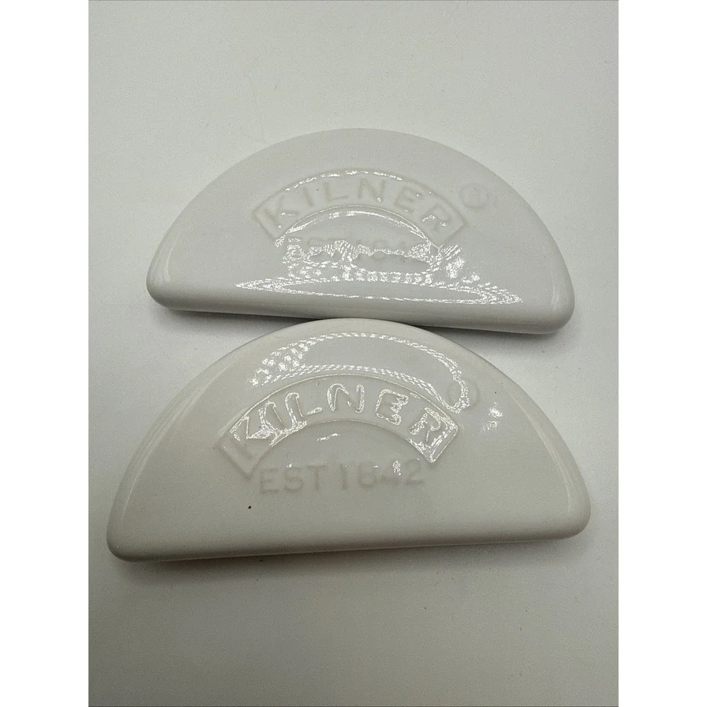 Set Of 2 Kilner Ceramic Fermentation Weights Replacement No Holes Half Moon
